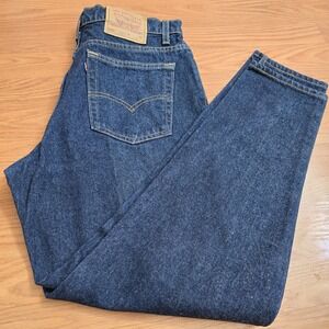 VTG Levi's 550 Women Denim Jeans 100% Cotton USA Darkwash Relax Fit Tapered Leg
